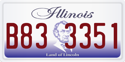 IL license plate B833351