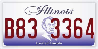 IL license plate B833364
