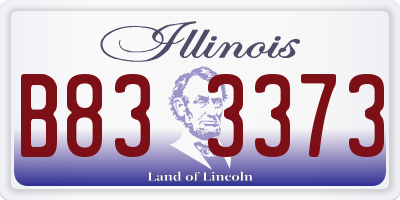 IL license plate B833373