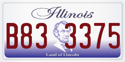 IL license plate B833375