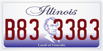 IL license plate B833383