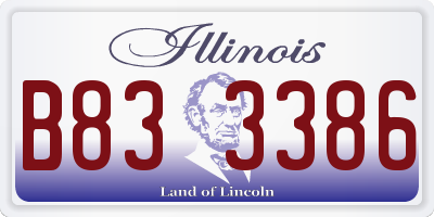 IL license plate B833386