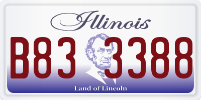 IL license plate B833388