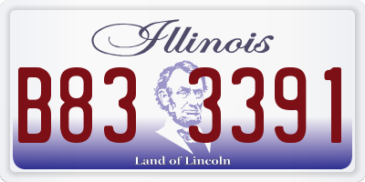 IL license plate B833391