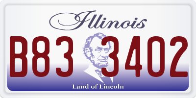 IL license plate B833402