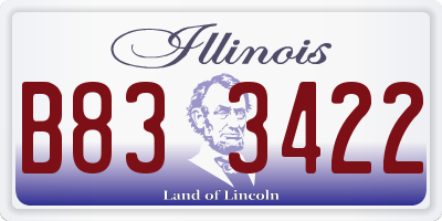 IL license plate B833422