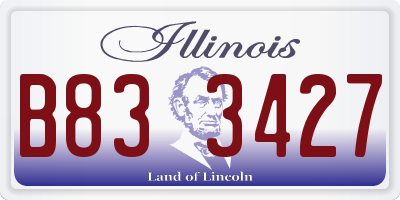 IL license plate B833427
