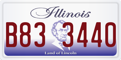 IL license plate B833440