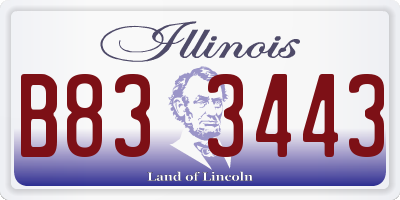 IL license plate B833443