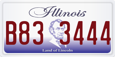 IL license plate B833444