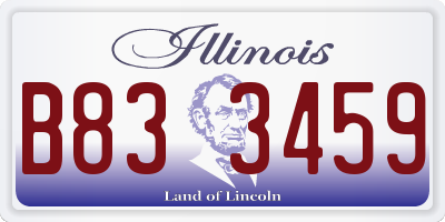 IL license plate B833459