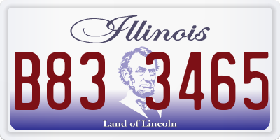 IL license plate B833465