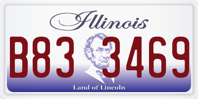 IL license plate B833469