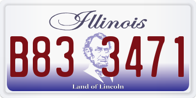 IL license plate B833471