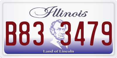 IL license plate B833479