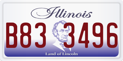 IL license plate B833496