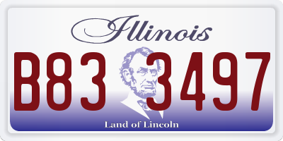 IL license plate B833497