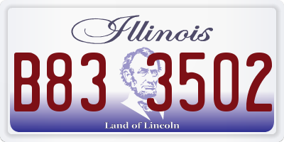 IL license plate B833502