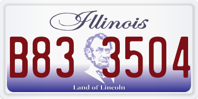 IL license plate B833504