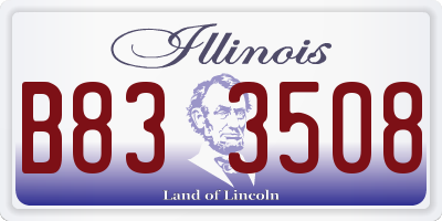 IL license plate B833508