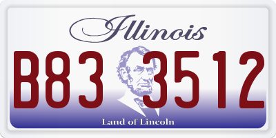 IL license plate B833512
