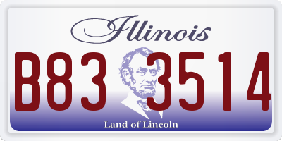 IL license plate B833514