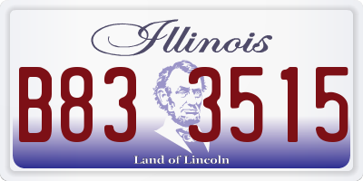 IL license plate B833515