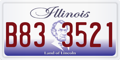 IL license plate B833521