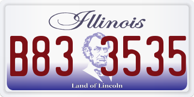 IL license plate B833535