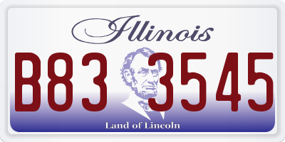 IL license plate B833545