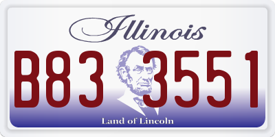 IL license plate B833551