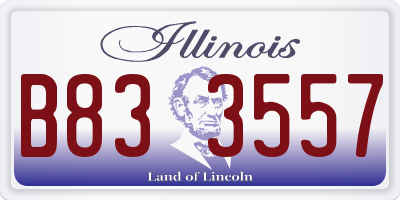 IL license plate B833557