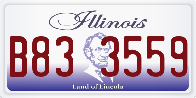 IL license plate B833559