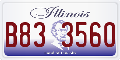IL license plate B833560