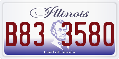 IL license plate B833580