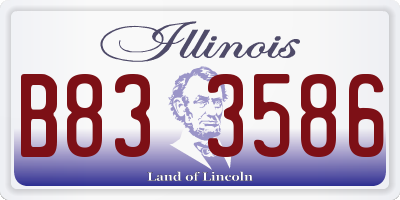 IL license plate B833586