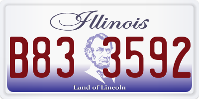 IL license plate B833592
