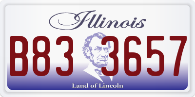 IL license plate B833657