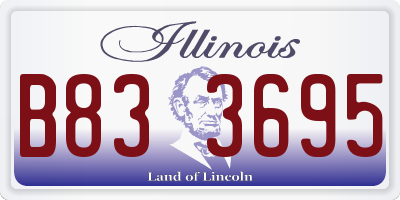 IL license plate B833695