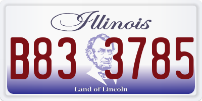 IL license plate B833785