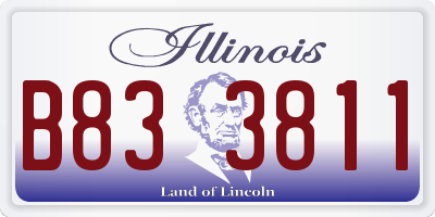 IL license plate B833811