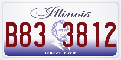IL license plate B833812