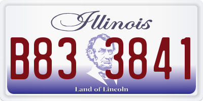 IL license plate B833841