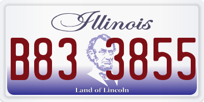 IL license plate B833855