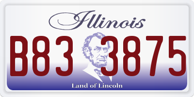 IL license plate B833875