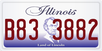 IL license plate B833882