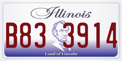 IL license plate B833914