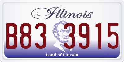 IL license plate B833915