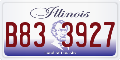 IL license plate B833927