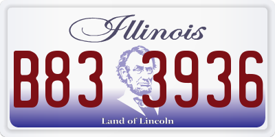 IL license plate B833936